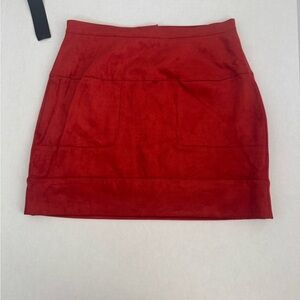 bebe Vibrant Red Mini Skirt
